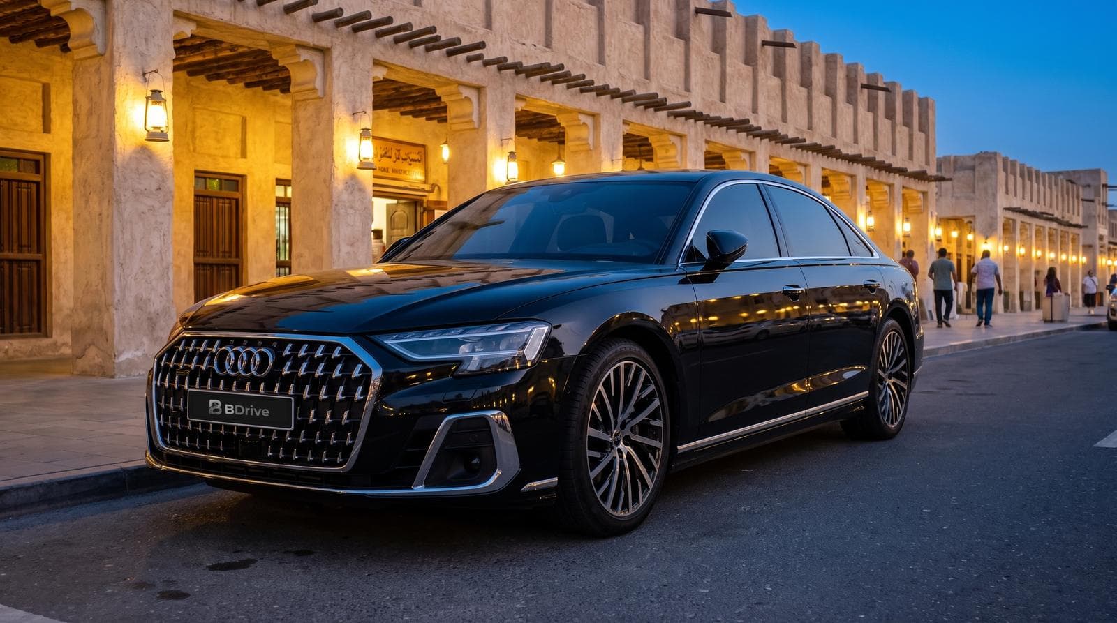 Audi A8 with driver at Souq Waqif, Qatar