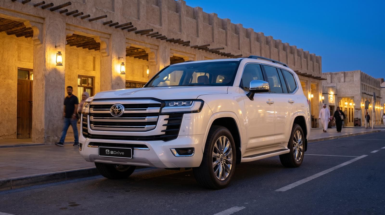 Toyota Land Cruiser with driver at Souq Waqif, Qatar